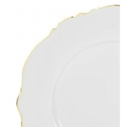 Prato 21cm para Sobremesa Royal Classic em New Bone China com Filado Ouro